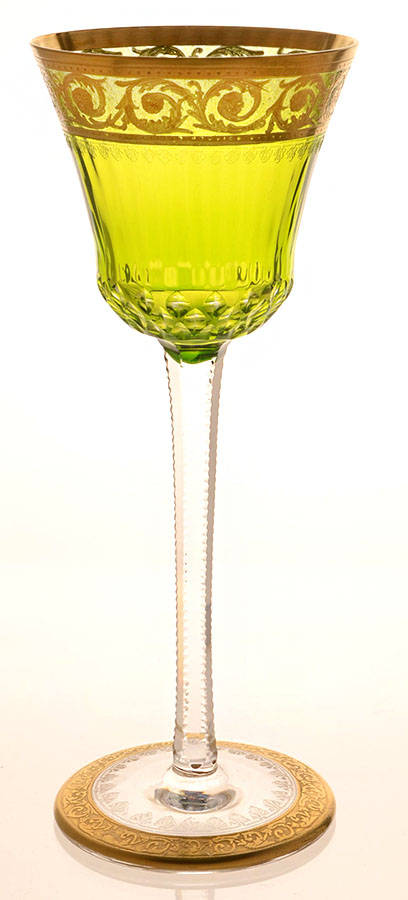 Thistle Chartreuse Wine Hock by St Louis-1