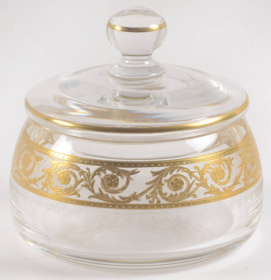Thistle Powder Jar & Lid by St Louis-1