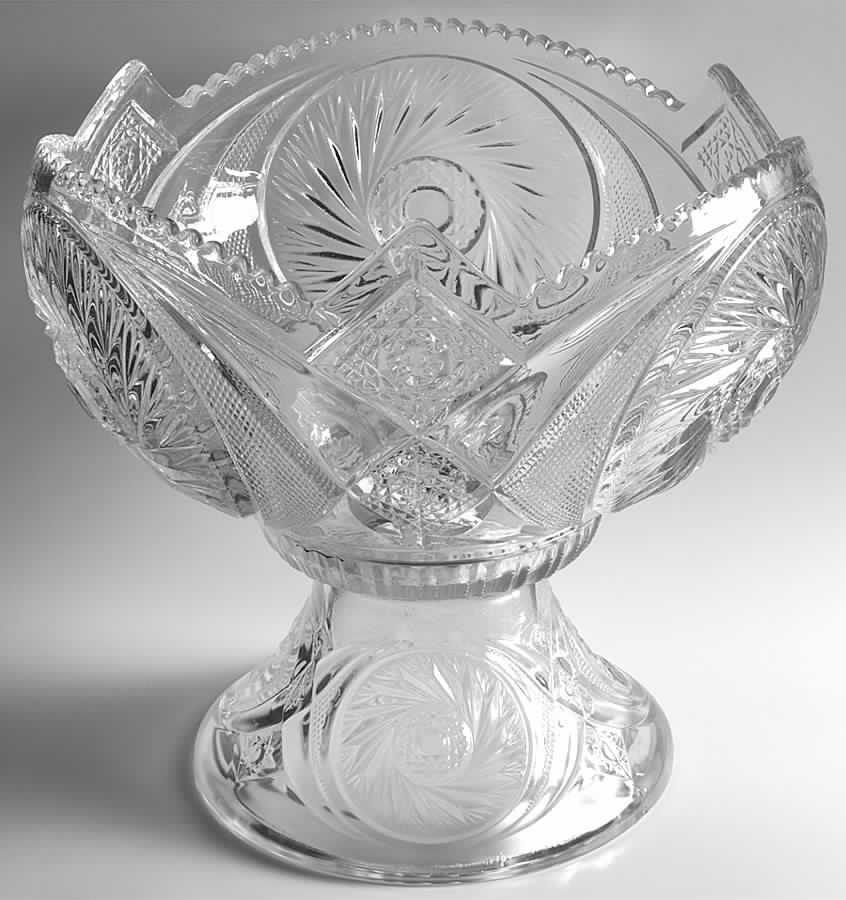 Aztec Punch Bowl with Stand by Smith Glass -1