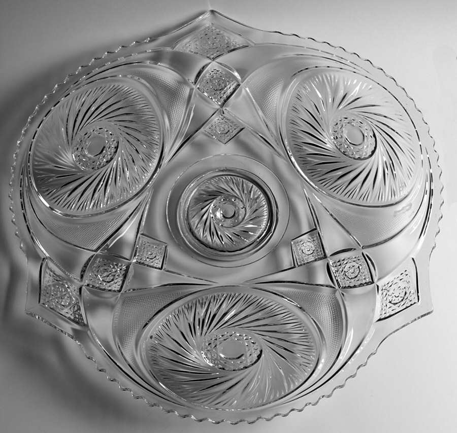 Aztec Large Torte Plate by Smith Glass -1