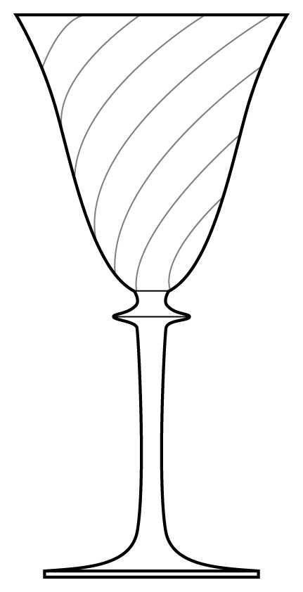 Garda Clear (Swirl Optic) Water Goblet by F Schmidt-1