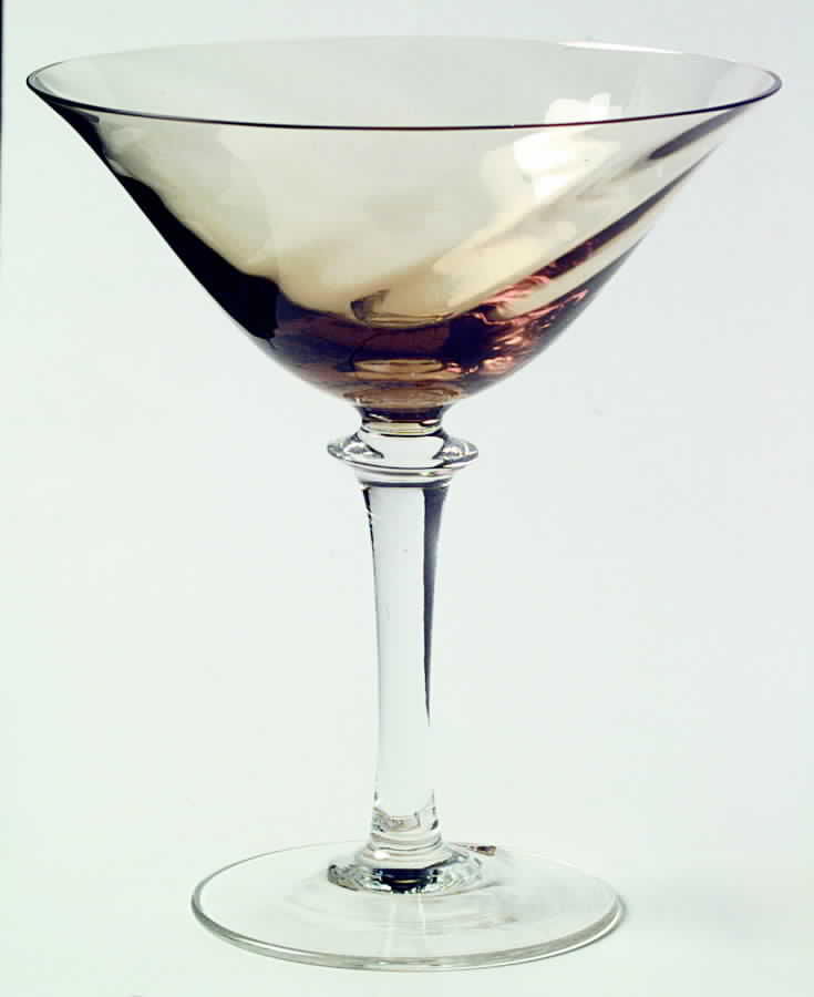 Garda Amber (Swirl Optic) Champagne/Tall Sherbet by F Schmidt-1