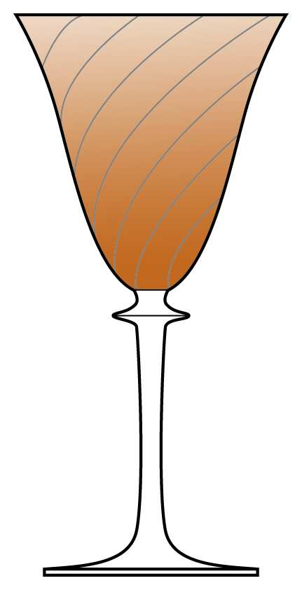 Garda Amber (Swirl Optic) Water Goblet by F Schmidt-1