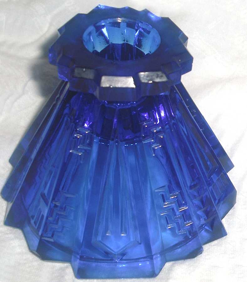 Wigwam Cobalt Single Light Candlestick by Smith Glass -1