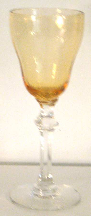 485 Amber (Non-Optic) Cordial Glass by Seneca-1