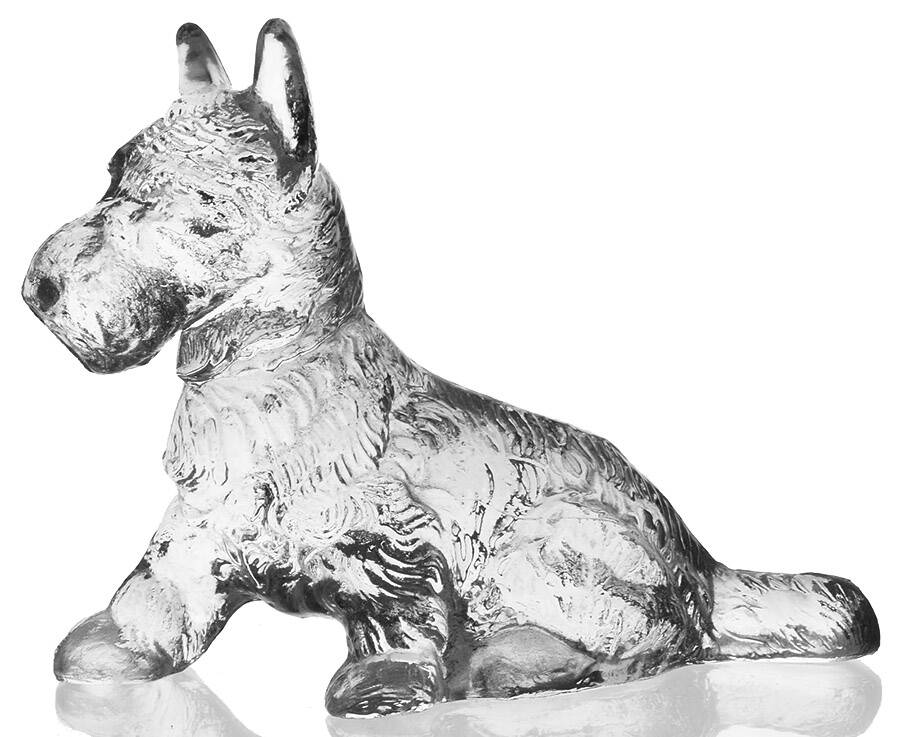 Animals & Figurines #6653 Large Scottie Dog by Smith Glass -1