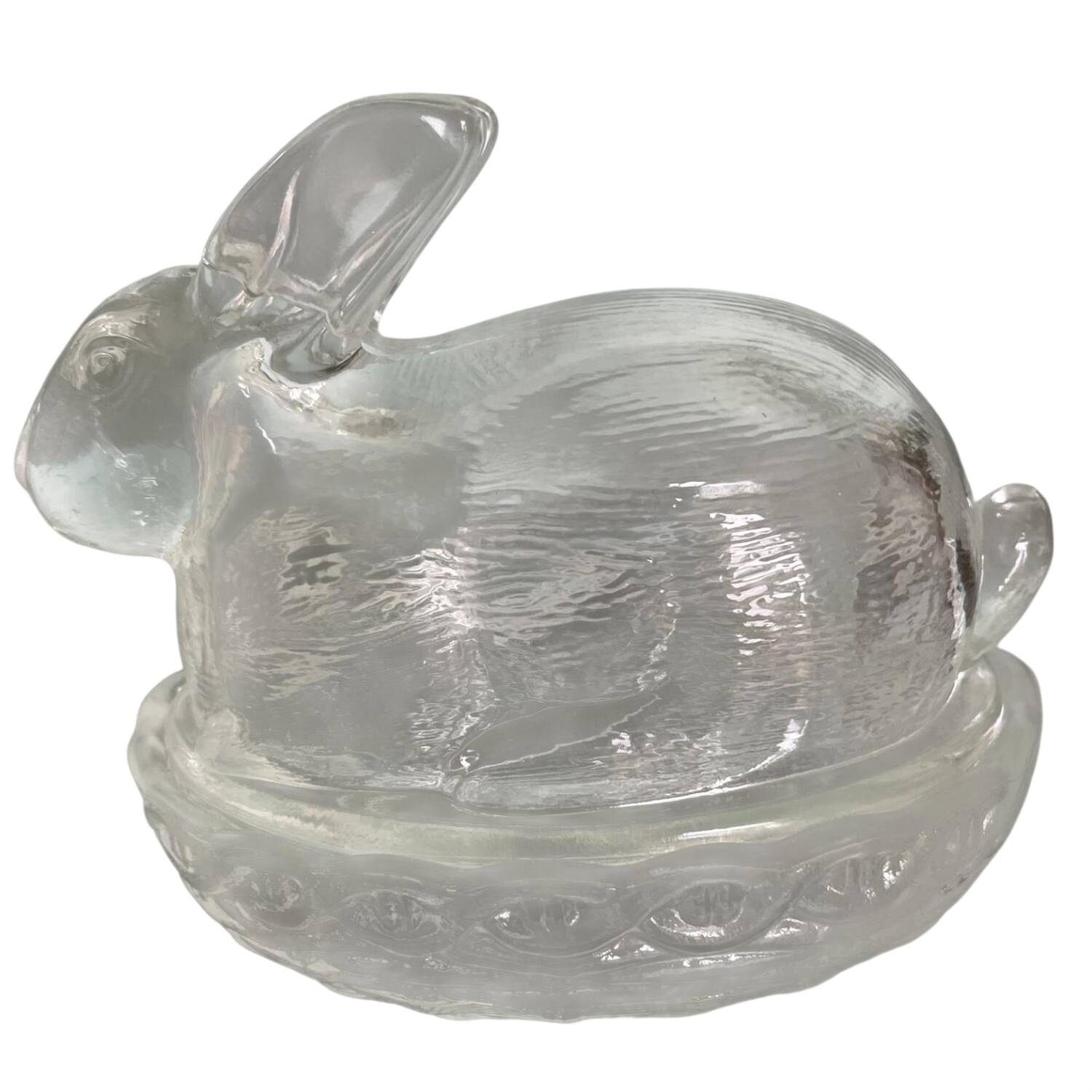 Animals & Figurines Bunnie W/Lid-Clear by Smith Glass -1