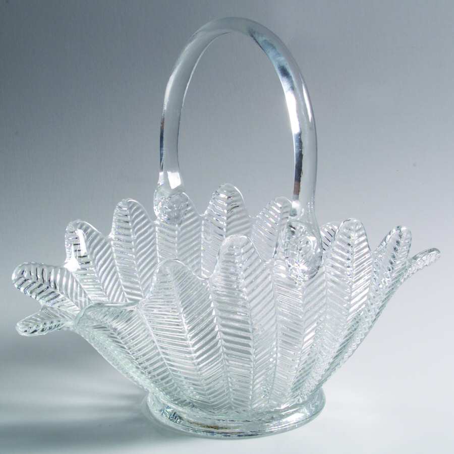 177-1 11" Handled Basket by Smith Glass -1