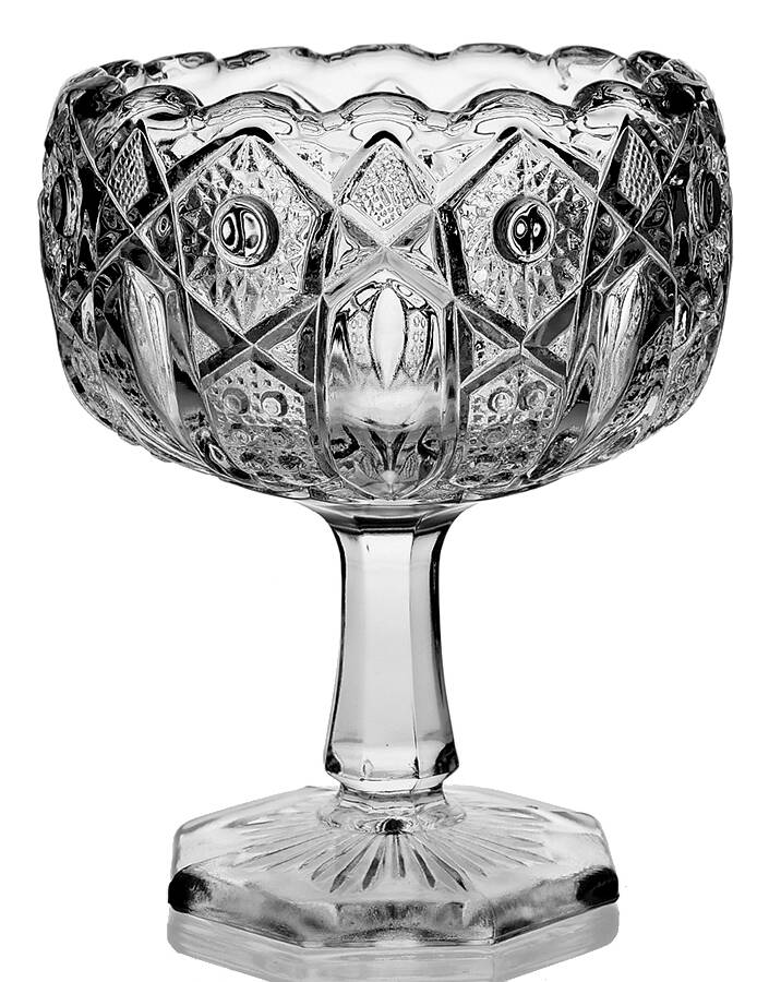 Quintec Clear Round Compote (Height X Width) by Smith Glass -1
