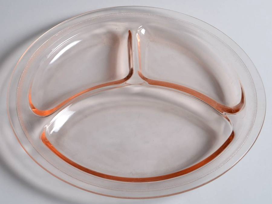 Homestead Pink Grill Plate by Smith Glass -1