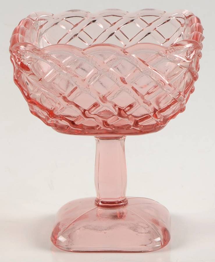 Trellis Pink Dessert Cup/Sherbet by Smith Glass -1