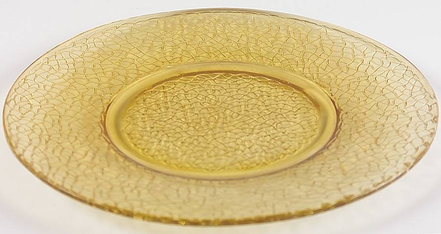 By Cracky Amber 8" Salad Plate by Smith Glass -1