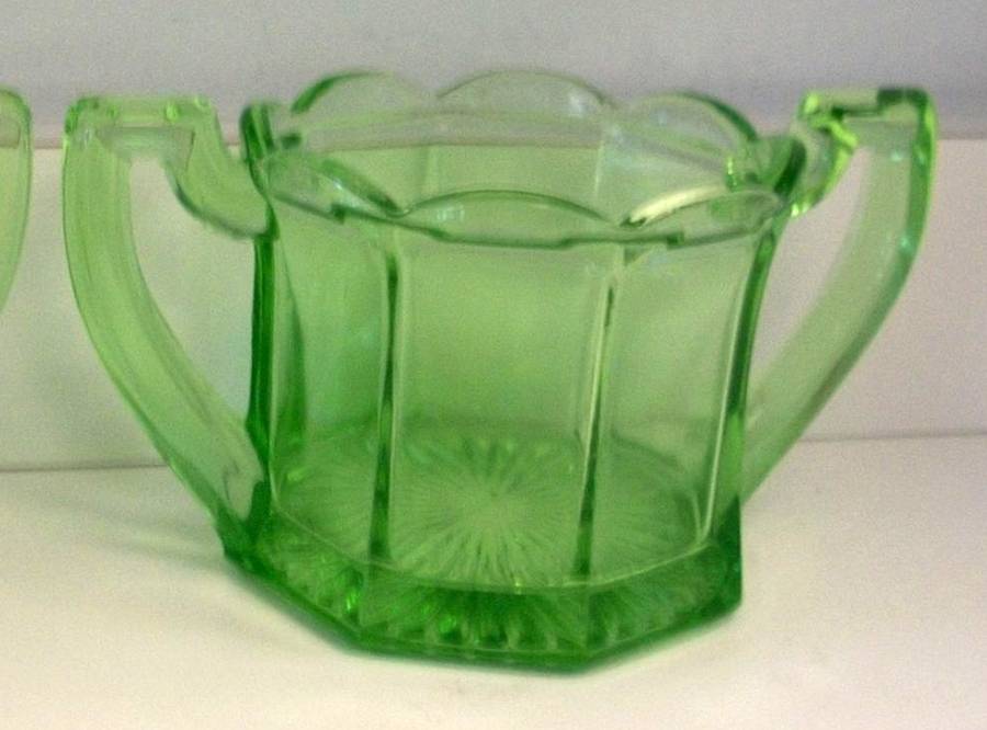 5029 Green Open Sugar by Smith Glass -1