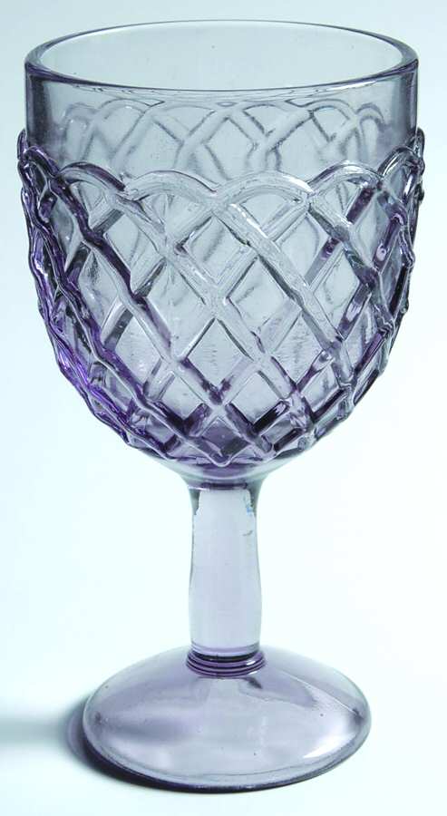 Trellis Lavender Water Goblet by Smith Glass -1