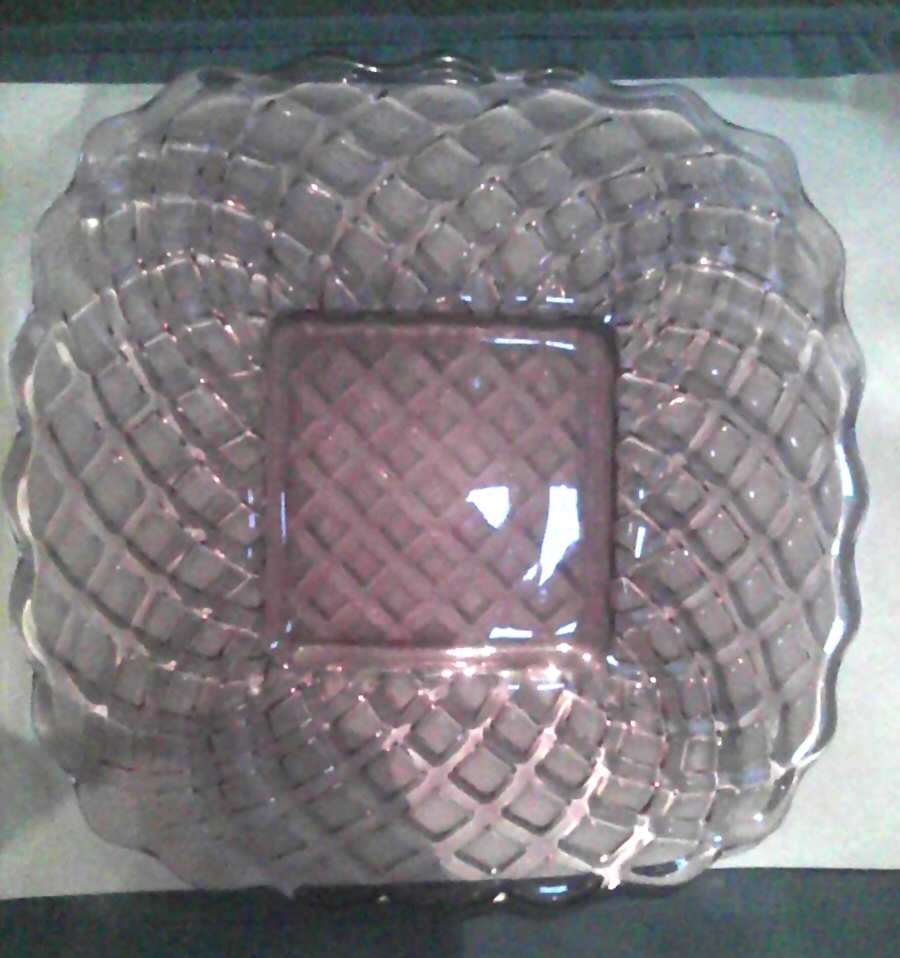 Trellis Lavender Dessert Plate by Smith Glass -1