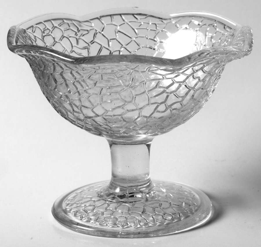 By Cracky Clear Ruffled Sherbet by Smith Glass -1