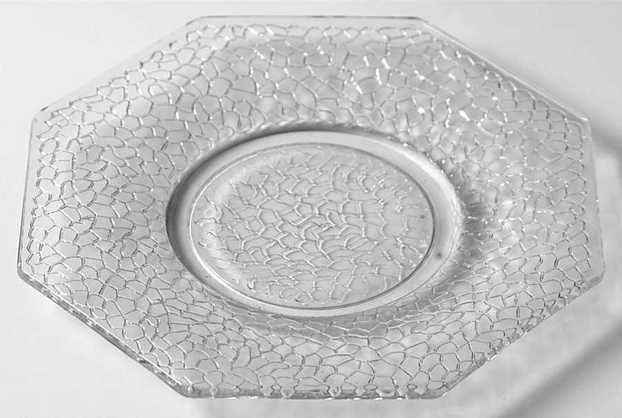 By Cracky Clear Bread & Butter Plate by Smith Glass -1