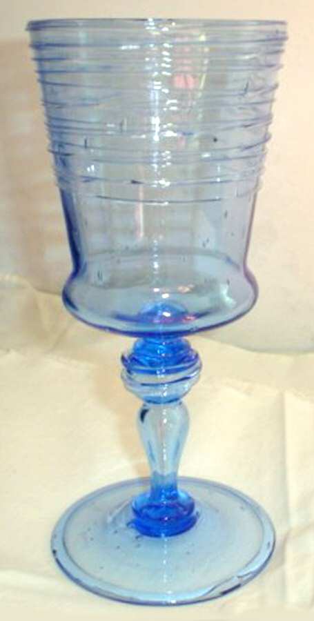 6362 French Blue Water Goblet by Steuben-1