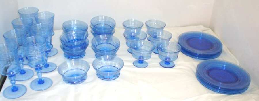 6362 French Blue Luncheon Plate by Steuben-1