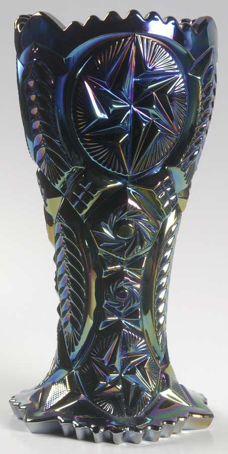 Nortec Blue Carnival 9" Flower Vase by Smith Glass -1