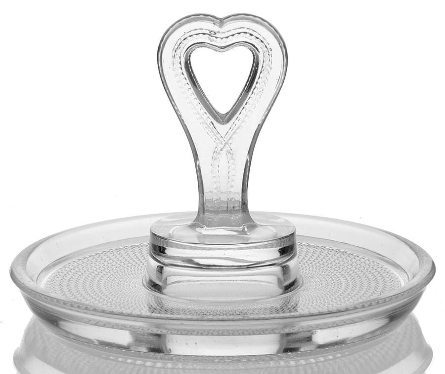 Tiny Hobnail Clear (#650) Center Handle Lemon Tray by Smith Glass -1
