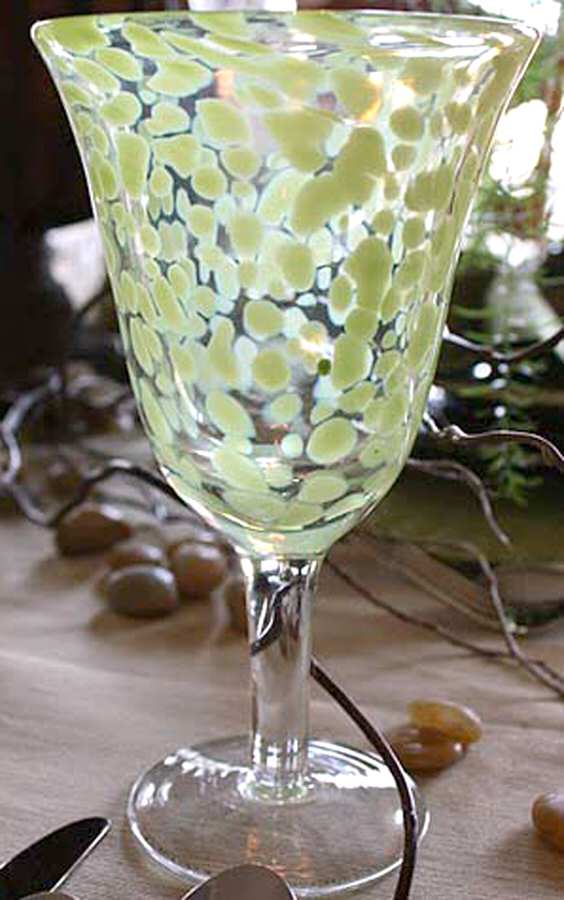 S3I1 Green Water Goblet by Style Happy-1