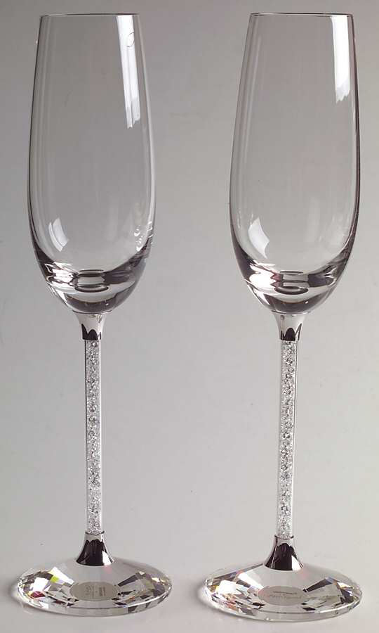 Crystalline Fluted Champagne - Set of 2 by Swarovski-1