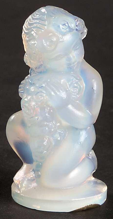Animals & Figurines #A67 Small Cherub by Sabino Glass-1
