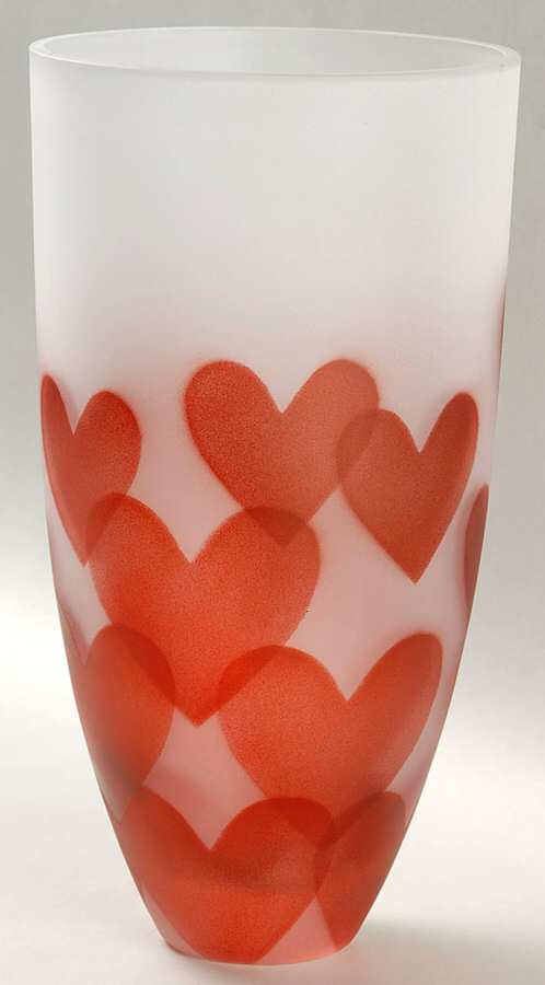 Love 9" Flower Vase by Sea Glasbruk-1
