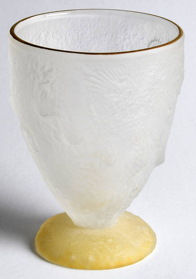 Fossilglass 6 Oz Yellow Footed Tumbler by Christina Salusti-1