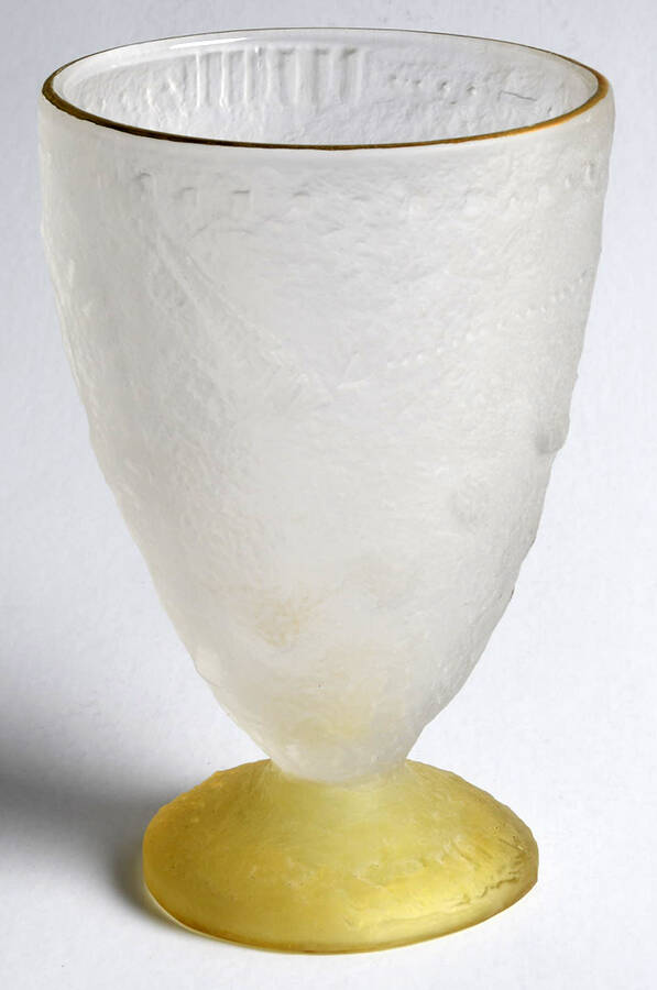 Fossilglass 10 Oz Yellow Footed Tumbler by Christina Salusti-1