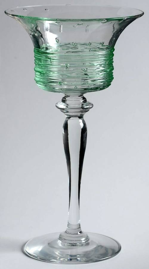 STE10 Green Champagne/Tall Sherbet by Steuben-1