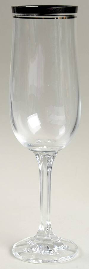 Royal Black Fluted Champagne by Society Crystal-1