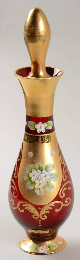 Victorian Glass Decorated Cordial Decanter & Stopper by Seyei-1