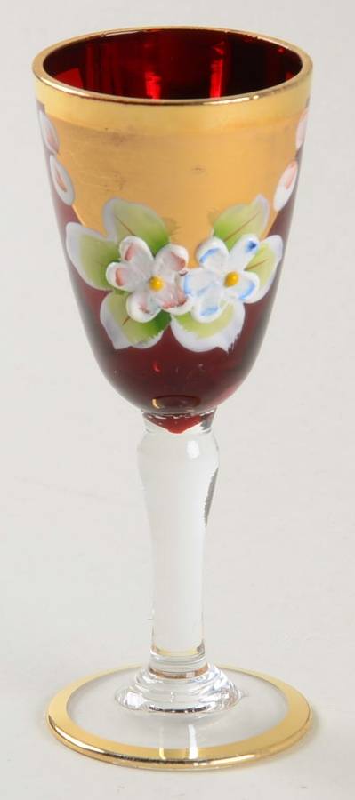 Victorian Glass Decorated Cordial Glass by Seyei-1