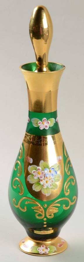 Victorian Glass Decorated Cordial Decanter & Stopper by Seyei-1