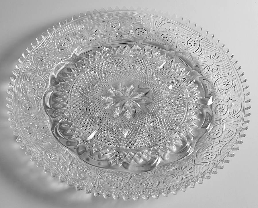 Sandwich Clear Deviled Egg Server by Tiara-1