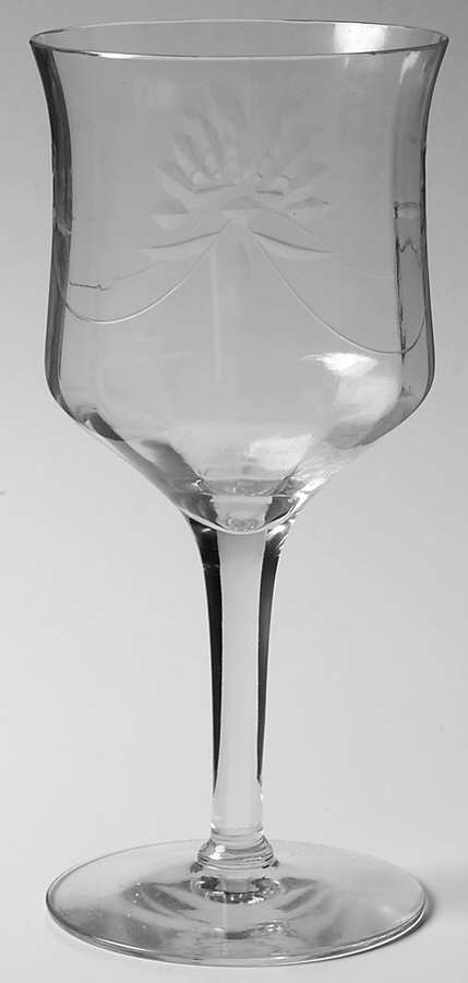 Cut 422 (Stem 14188, Cut) Water Goblet by Tiffin-Franciscan-1