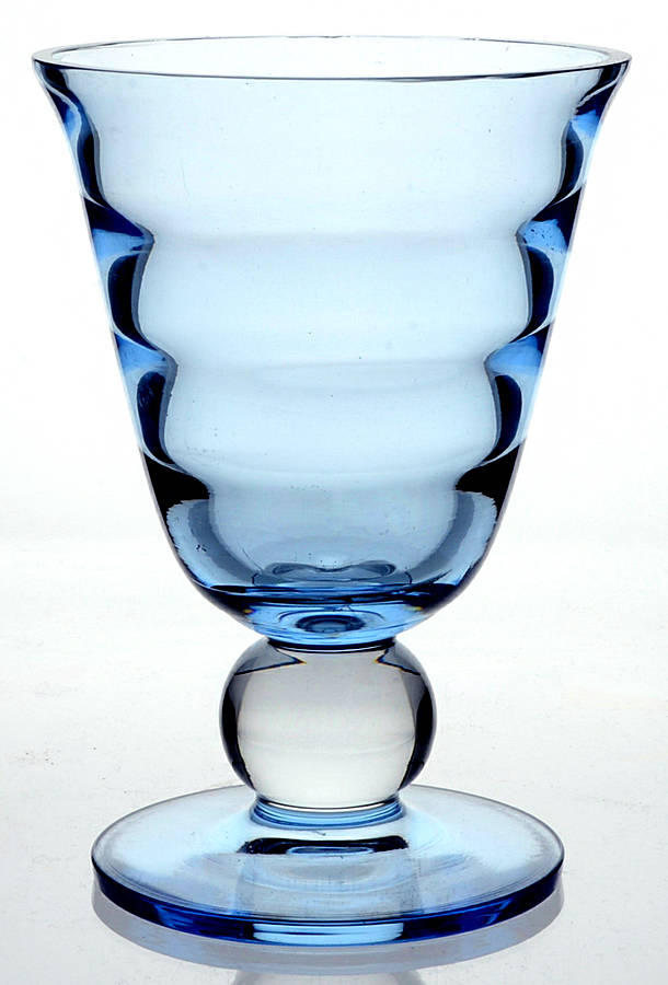 Optic Copen Blue 7" Flower Vase by Tiffin-Franciscan-1