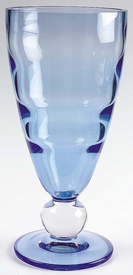 Optic Copen Blue 10" Flower Vase by Tiffin-Franciscan-1