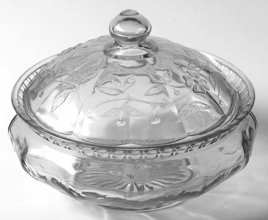 Panelled Apple Blossom Preserve & Lid by Jenkins-1