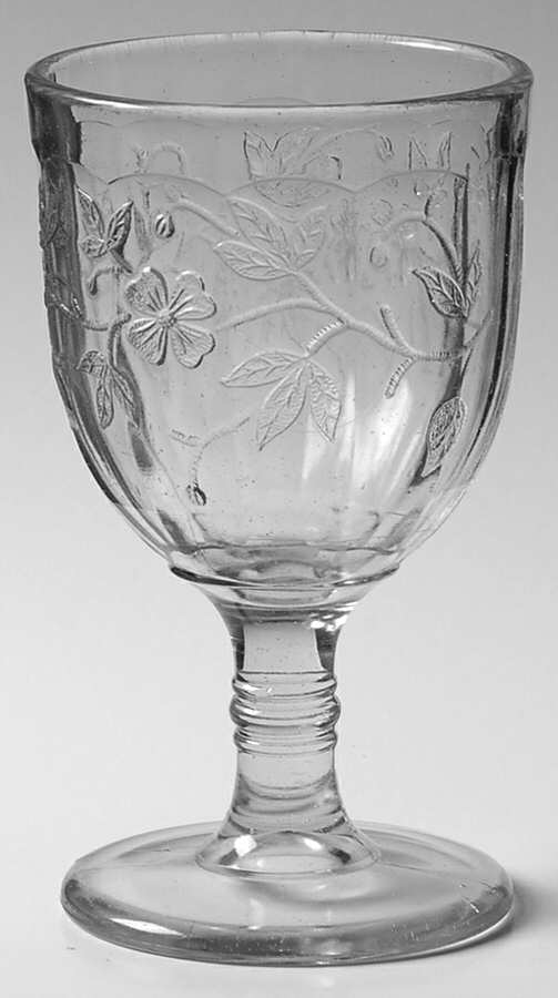 Panelled Apple Blossom Water Goblet by Jenkins-1