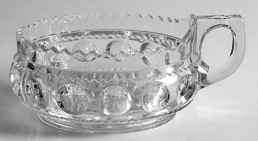 King's Crown Clear Handled Nappy by US Glass-1