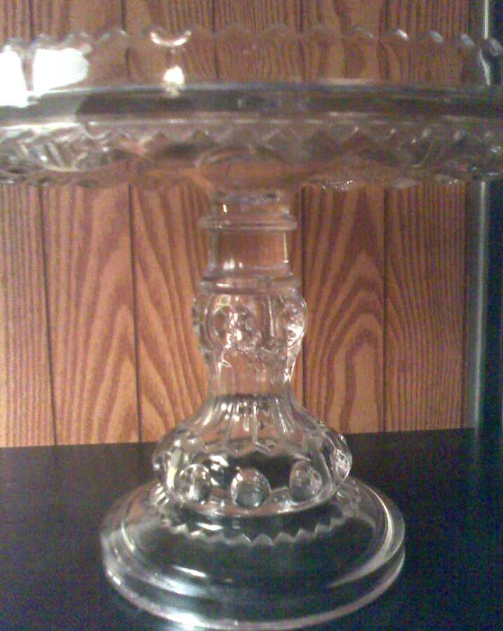 King's Crown Clear Cake Stand by US Glass-1