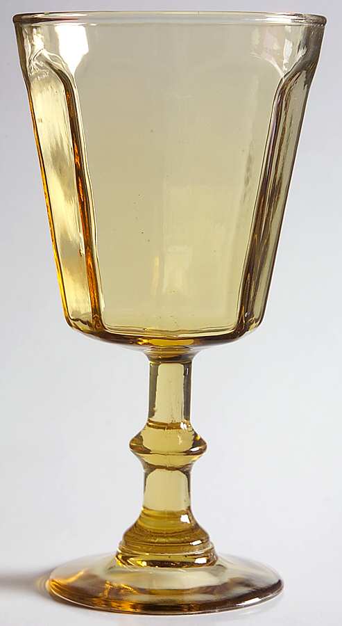 UNK542 Amber Water Goblet by Unknown Manufacturer-1