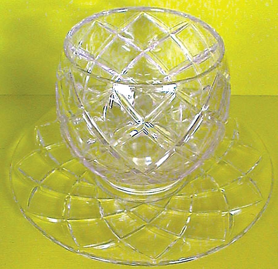Diamond Block Punch Bowl with Stand by Colony-1