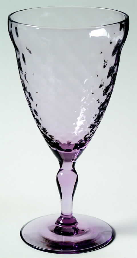 FRY85-Lavender (Diamond Optic) Water Goblet by Fry-1