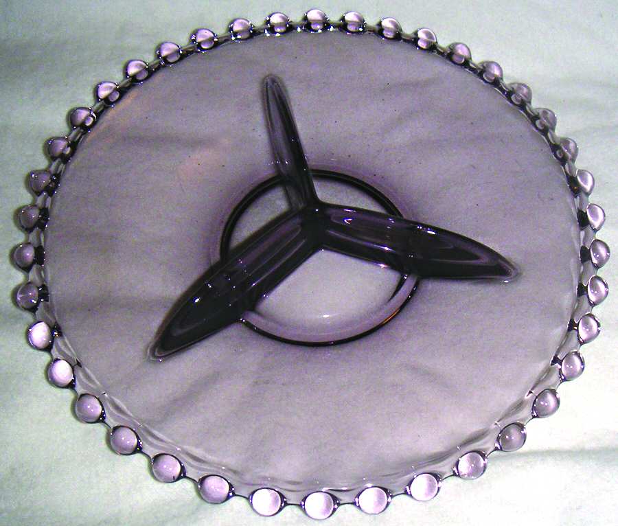 BOC2274 Amethyst 11" 3 Part Round Relish by Bohemia Crystalex-1