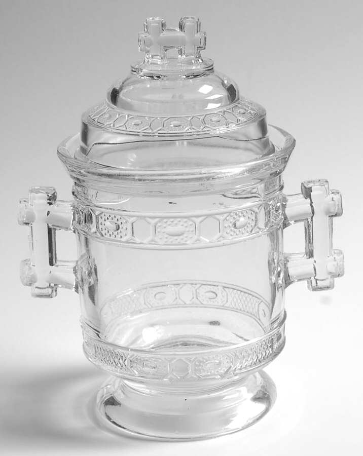 Two Band Sugar Bowl & Lid by Doyle Glass-1
