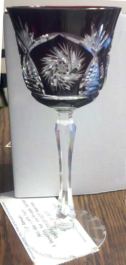 KKR1 Ruby Water Goblet by Kkz Crystal-1